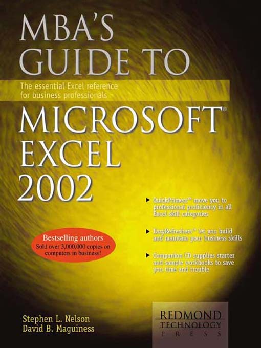 Cover image for MBA's Guide to Microsoft Excel 2002